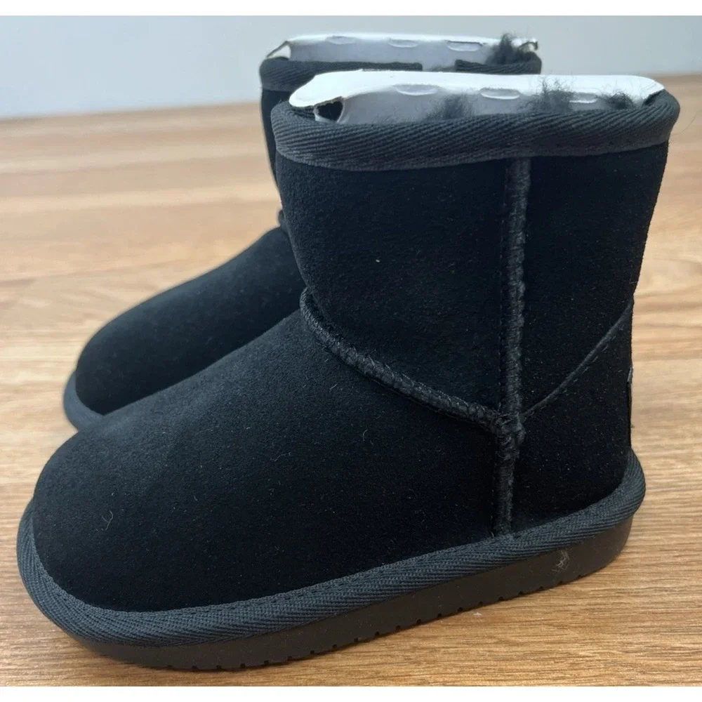 Koolaburra by UGG Koola Mini Black Shearling Style Boots Toddler Size 6 NEW